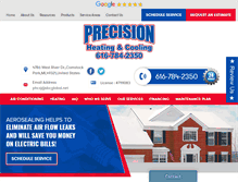 Tablet Screenshot of precisionheatingandcooling.net